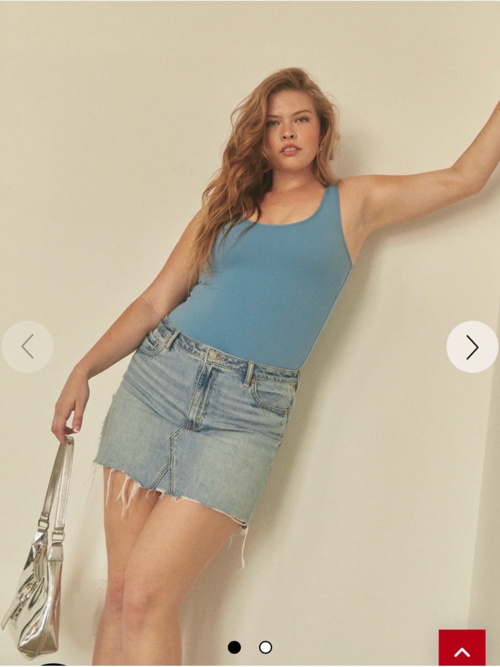 Klassy Network Blue Scoop Neck Tank Bramisuit